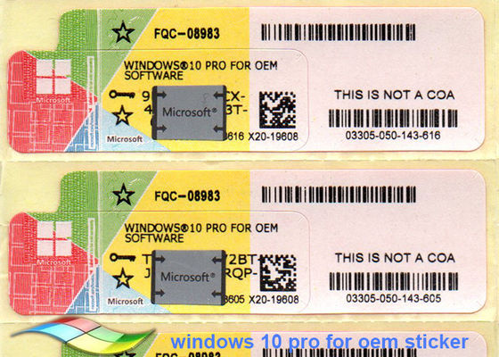 Porcellana Autoadesivo del COA di Windows 10 di originale di 100% il pro online attiva FQC-08983 fornitore