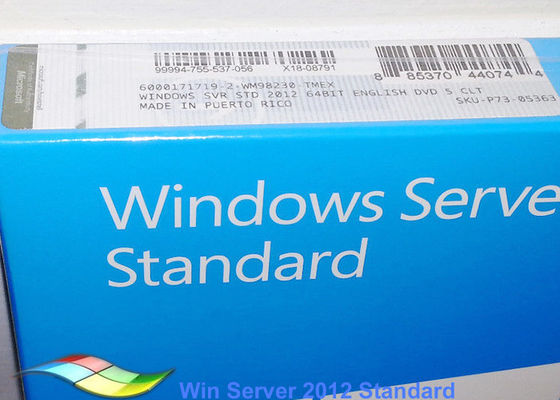 Porcellana DVD personalizzabile standard pieno dei sistemi di Windows Server 2012 FPP FQC 64bit di versione fornitore