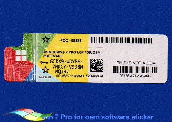 Porcellana Originale di chiave 100% del prodotto del professionista di Microsoft Windows 7 per il PC fornitore