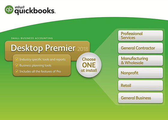 Porcellana Primo ministro da tavolino genuino 2018 di QuickBooks con la sottoscrizione di un anno del software di contabilità di piccola impresa dell'edizione di industria fornitore