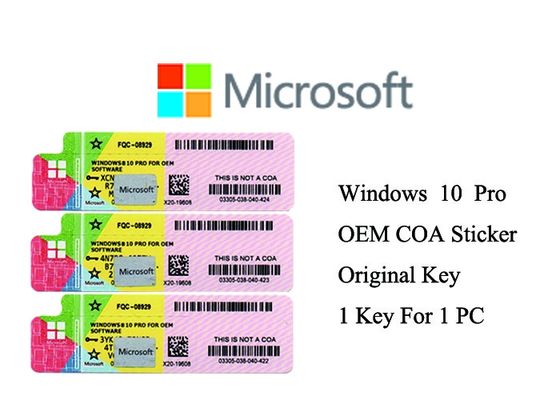 Porcellana La versione completa chiave Windows 10 del prodotto genuino di 100% online attiva la multi lingua, pro autoadesivo del Coa di Windows 10 fornitore
