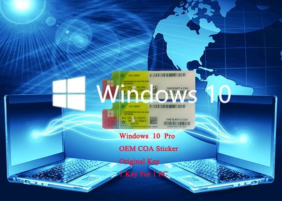 Porcellana Versione facoltativa Windows 10 pro sistemi genuini di chiave 64Bit del prodotto dell'autoadesivo del COA X20 fornitore