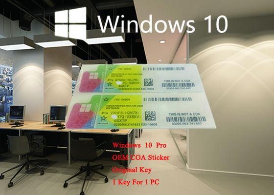 Porcellana Etichetta online di attivazione di lingua tedesca 64bit del pro autoadesivo del COA di Microsoft Windows 10 con la chiave della licenza fornitore