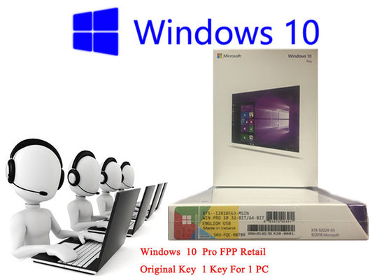 Porcellana 32bit/64bit Windows 10 FPP vendono al dettaglio l'attivazione online di USB del PC internazionale coreano 3,0 della scatola fornitore