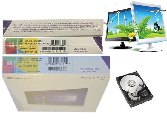 Porcellana Bit domestico USB 3,0 di Windows 10 FPP 32/64 &amp; chiave originale di vendita al dettaglio della licenza dell'OEM per il computer fornitore
