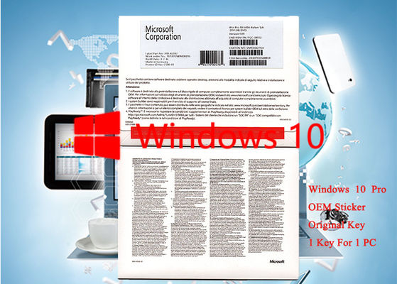 Porcellana Attivazione nuovissima di Microsoft Windows 10 del pro dell'OEM dell'autoadesivo 64 software di lingua italiana del bit online fornitore
