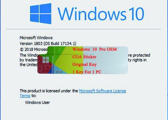 Porcellana Pro autoadesivo/OEM/scatola al minuto del COA di Windows 10 con vita originale 1703 di versione del sistema di chiave legale facendo uso della garanzia fornitore