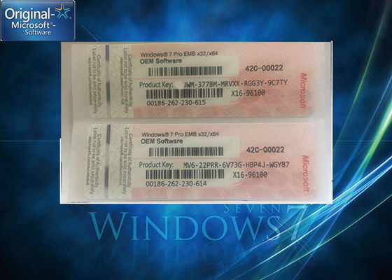 Porcellana Licenza chiave del COA di chiave quella professionale genuina del prodotto di Windows 7 per un PC fornitore