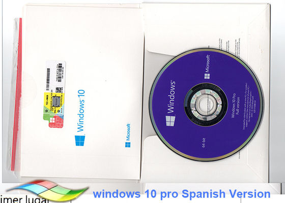 Porcellana Pro versione dello Spagnolo dei sistemi del bit dell'autoadesivo 64 dell'OEM di Microsoft Windows 10 fornitore