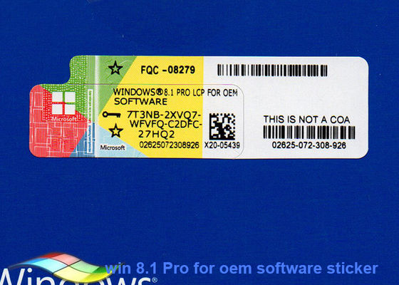 Porcellana Versione completa FQC-08279, autoadesivo di Microsoft Windows 8,1 del Coa di Windows fornitore