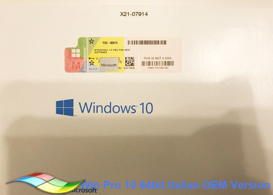 Porcellana La versione completa Windows 10 pro sistemi dell'autoadesivo 32bit dell'OEM genuini attiva fornitore