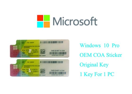 Porcellana Microsoft Windows 10 online originali di chiave 100% del prodotto di originale attiva multi autoadesivo della licenza di Windows 10 di lingua il pro fornitore