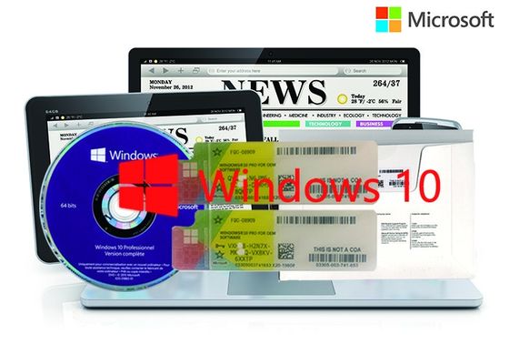 Porcellana Attivazione online Windows 10 del pro autoadesivo genuino del COA di OS facoltativo di lingua 64bit/32bit 100% fornitore